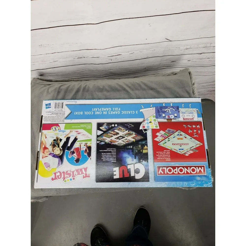 Hasbro Gaming Family‎ Gaming Triple Play Pack 3 Pack Monopoly Clue Twister Game